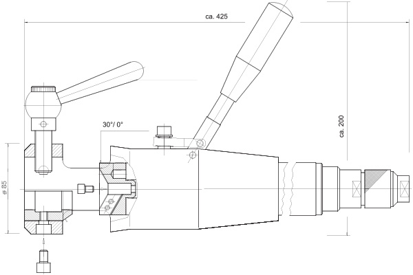Rohrfräsmaschine MF3-R Maße