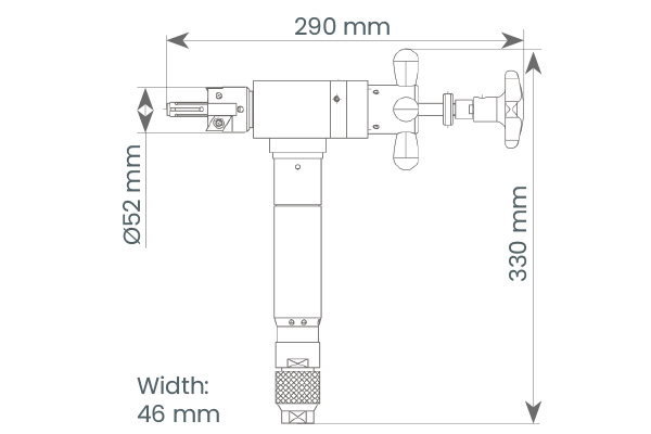 Rohranfasmaschine MF2iw Maße