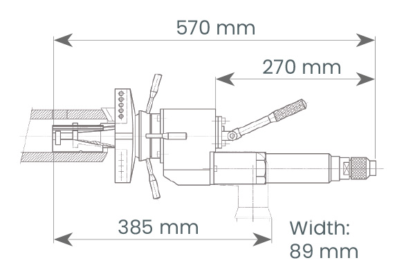 Rohranfasmaschine MF3i Maße