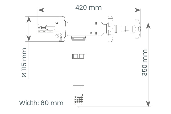 Rohranfasmaschine MF3iw Maße