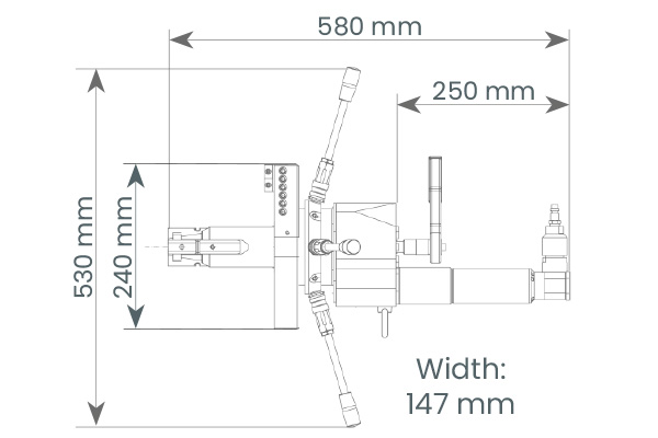 Rohranfasmaschine MF4i Maße
