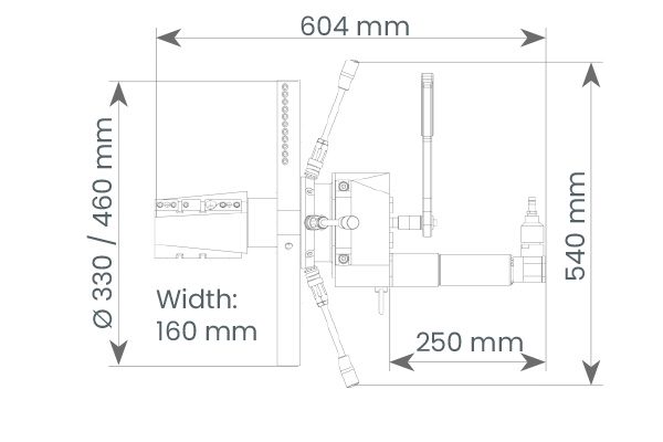 Rohranfasmaschine MF5i Maße