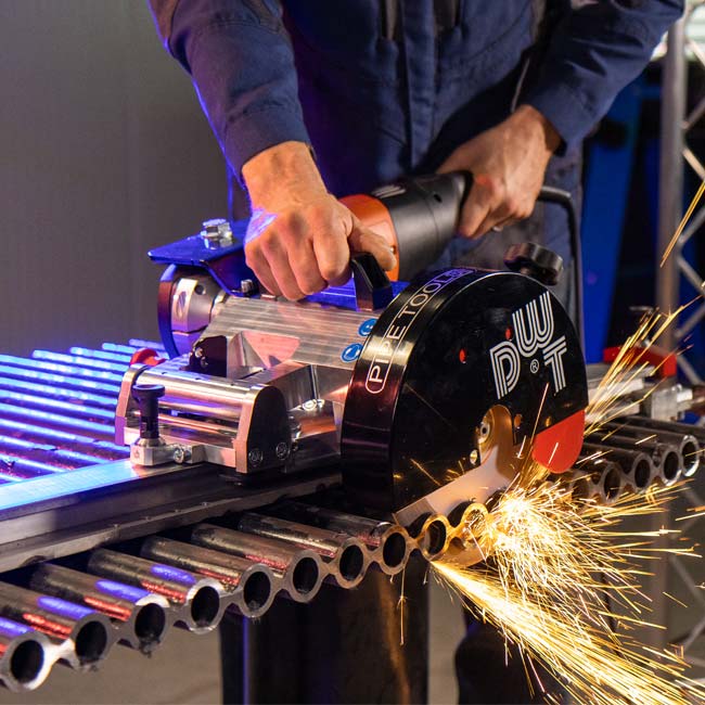 Waterwall boiler panel cutting