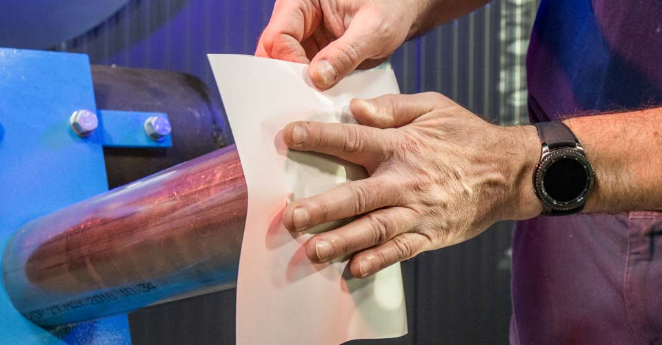 Wasserlösliches Formierpapier - Schritt 1