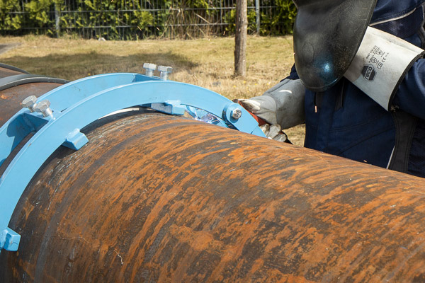 Hydraulische Rohraußenzentrierung