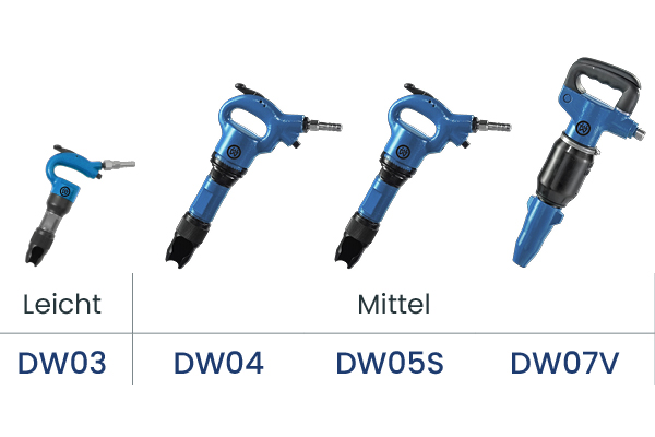 Drucklufthammer Serie DW Leicht & Mittel