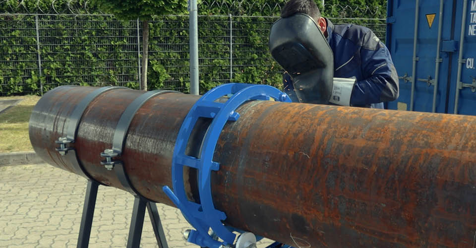 Hydraulische Rohraußenzentrierung