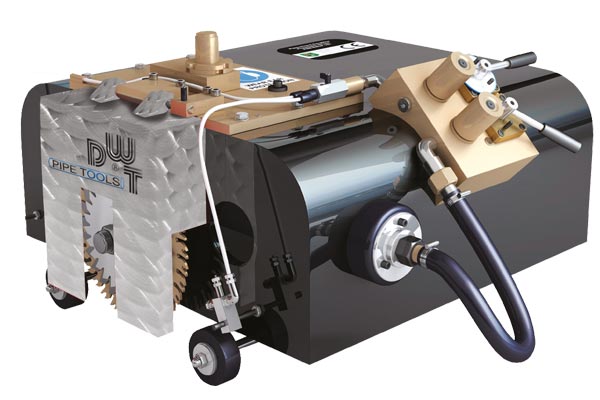 Kettengef&uuml;hrte Rohrtrenn- und Anfasmaschine CPC-B