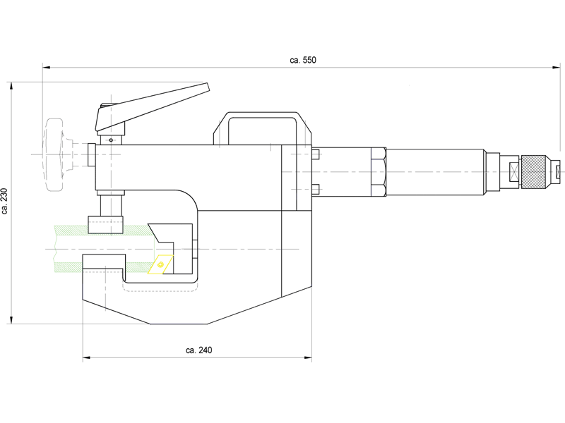 Abmessungen Rohrfräsmaschine MF2-25