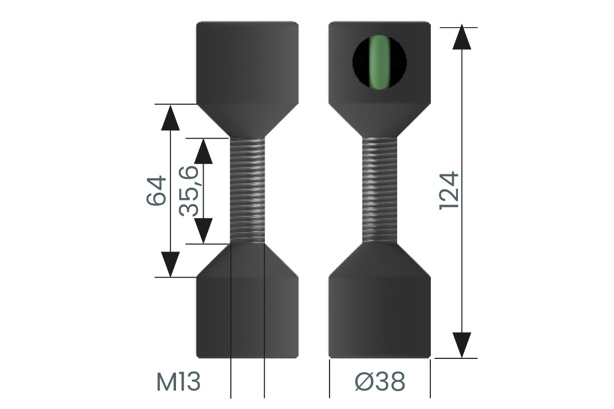 Flansch Zentrierbolzen Medium